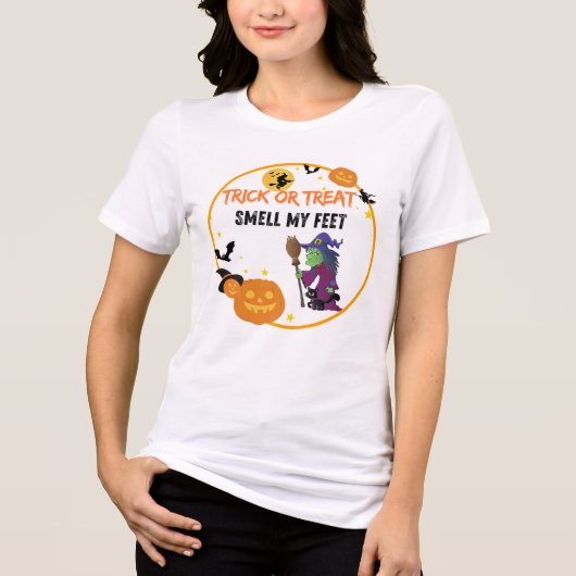 Trick or Treat Smell My Feet Funny Halloween Tees (Vorderseite)