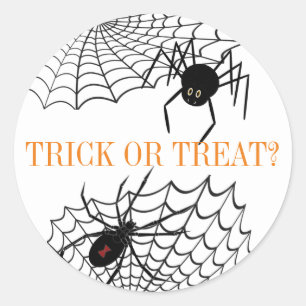Trick or Treat Spiders ID214 Runder Aufkleber