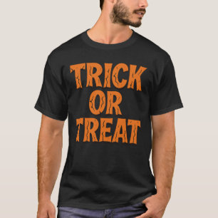 Trick Or Treat Spooky Cracked Schrift Halloween T-Shirt