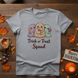 Trick or Treat Squad – Cute Kawaii Ghost Halloween T-Shirt