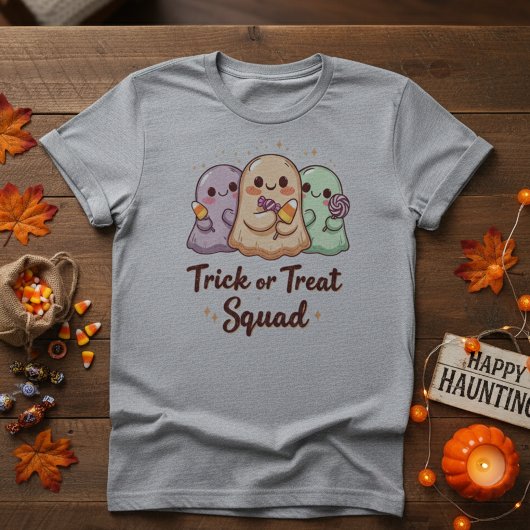 Trick or Treat Squad – Cute Kawaii Ghost Halloween T-Shirt