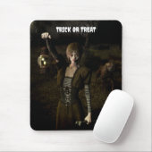Trick or Treat. Thin female carrying lamp Mousepad (Mit Mouse)
