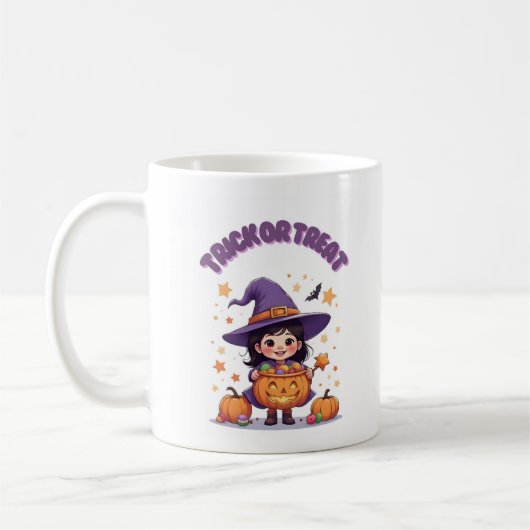 Trick or Treat Witch Mug - Jack O’Lantern purple Kaffeetasse (Links)