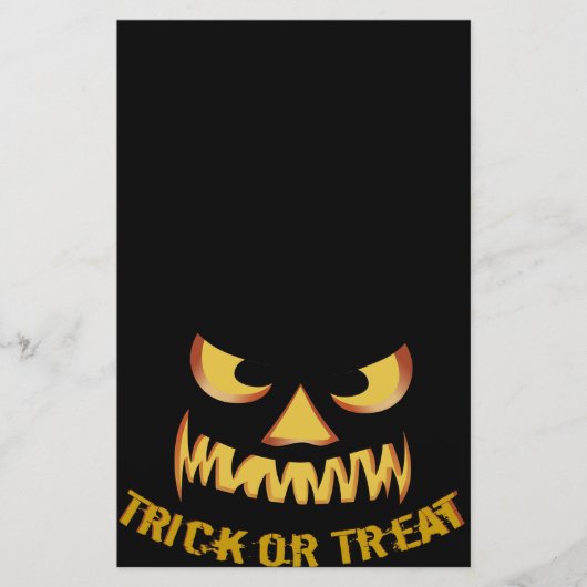 Trick or Treat with Pumpkin Face Briefpapier (Vorderseite)