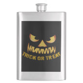 Trick or Treat with Pumpkin Face Flachmann (Vorderseite)