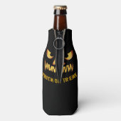 Trick or Treat with Pumpkin Face Flaschenkühler (Flasche Rückseite)