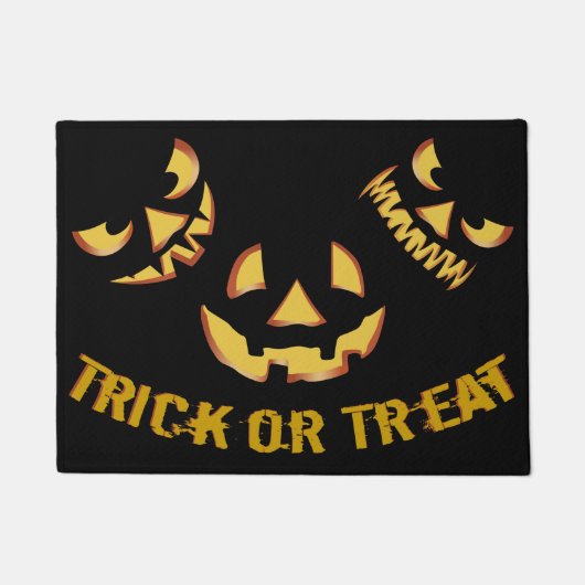 Trick or Treat with Pumpkin Face Fußmatte (Vorderseite)