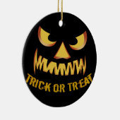 Trick or Treat with Pumpkin Face Keramikornament (Rechts)