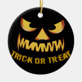 Trick or Treat with Pumpkin Face Keramikornament (Vorne)