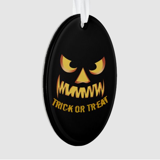 Trick or Treat with Pumpkin Face Ornament (Vorderseite)
