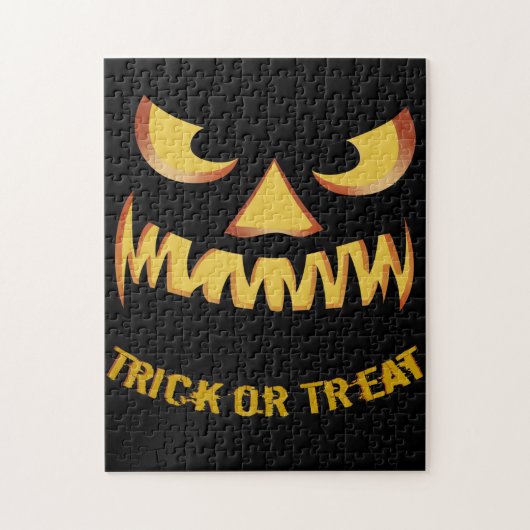 Trick or Treat with Pumpkin Face Puzzle (Vertikal)