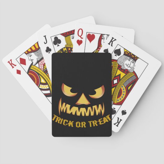 Trick or Treat with Pumpkin Face Spielkarten (Rückseite)