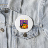 Trick or Treat Yo Self Pumpkin Funny Hallowe Button (Beispiel)