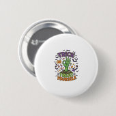 Trick Or Treat Yourself Zombie-Hand Halloween-Süßi Button (Vorne & Hinten)