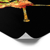 Trick or Treat Zombie Geschenk Beängstigendes Hall Poster (Ecke)