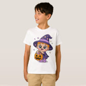 Trick-or-Treater Kids T-Shirt | Kawaii Halloween (Vorne ganz)