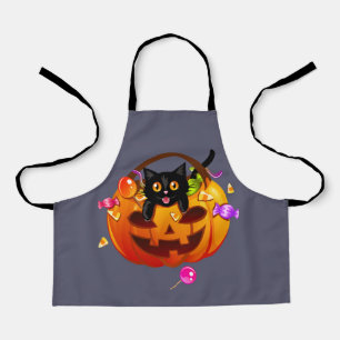 Trick-or-Treating Halloween-Party Cat Schürze