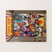 Trick-or-Treating Hunde Puzzle (Horizontal)