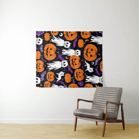 Trick-or-Treating Wandteppich (Beispiel (Horizontal))