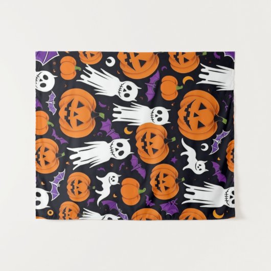 Trick-or-Treating Wandteppich (Vorderseite (Horizontal))