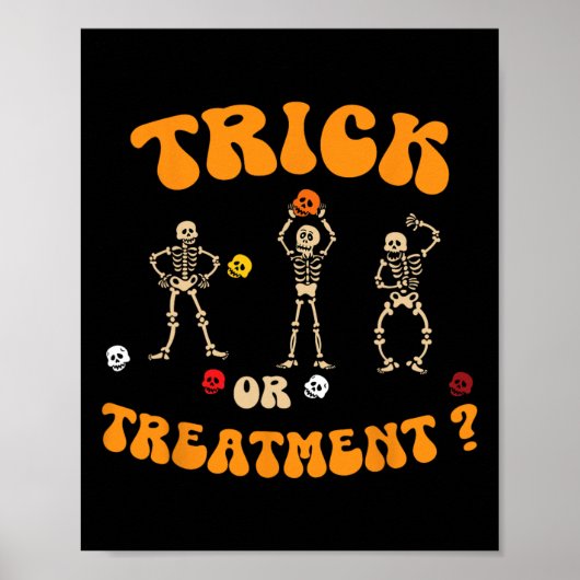 Trick or Treatment Physical Therapy Skeleton Pt Ha Poster (Vorne)