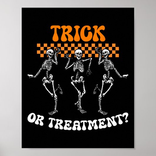 Trick or Treatment Physical Therapy Skeleton Pt Ha Poster (Vorne)
