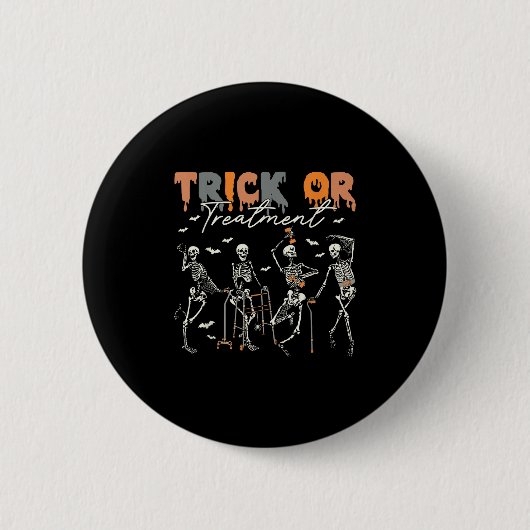 Trick Or Treatment Pt Physical Therapy Therapist H Button (Vorderseite)