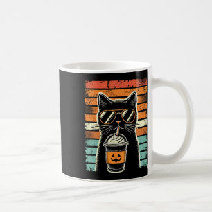 Trick or Tree Black Cat Hipster Funny Halloween B Kaffeetasse