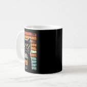 Trick or Tree Black Cat Hipster Funny Halloween B Kaffeetasse (Vorderseite Links)