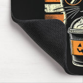 Trick or Tree Black Cat Hipster Funny Halloween B Mousepad (Ecke)