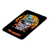 Trick or Tree Cat - Creepy Crawlies Orange Black Magnet (Linke Seite)