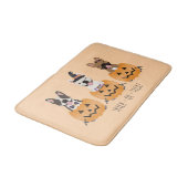 Trick or Tree French Bulldogs Pumpkin Badematte (Schrägansicht)