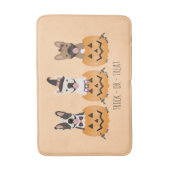 Trick or Tree French Bulldogs Pumpkin Badematte (Vorderseite Vertikal)
