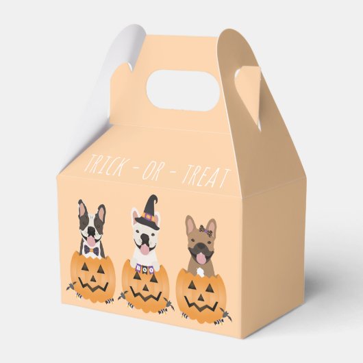 Trick or Tree French Bulldogs Pumpkin Geschenkschachtel (Rückseite)