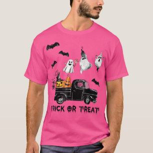 Trick or Tree Halloween Lkw Monster Ghost Bat P T-Shirt