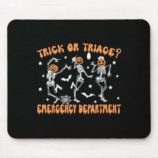 Trick Or Triage Emergency Department Er Skeleton H Mousepad (Vorne)