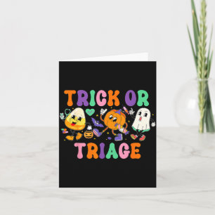 Trick Or Triage Krankenschwester Geist Kürbis Hall Karte