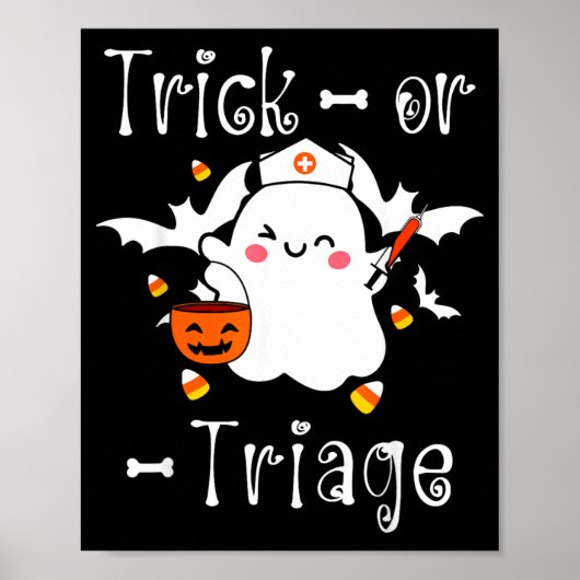 Trick Or Triage Triage-Krankenschwester Geist Hall Poster (Vorne)