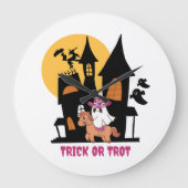 Trick Or Trot Große Wanduhr (Vorderseite)