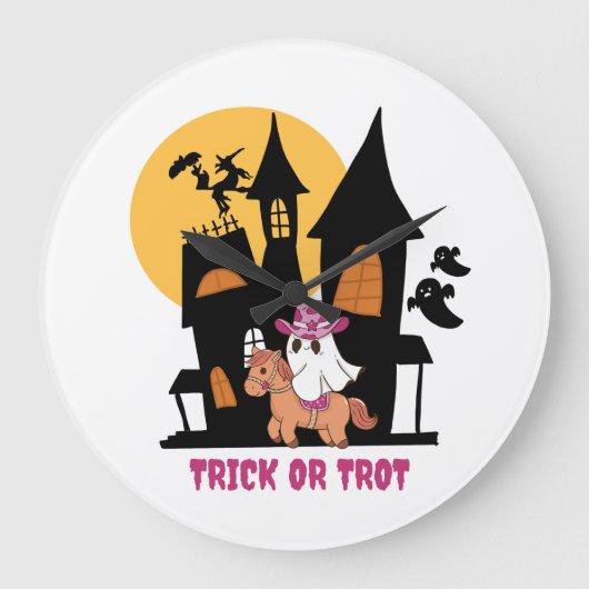 Trick Or Trot Große Wanduhr (Vorderseite)