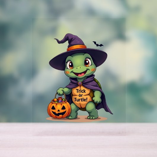 Trick-or-Turtle Acrylschild (Neutral)