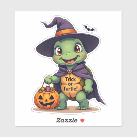 Trick-or-Turtle Aufkleber (Blatt)
