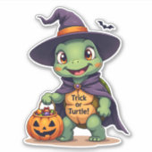 Trick-or-Turtle Aufkleber (Vorderseite)