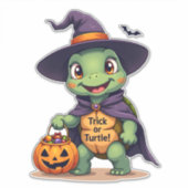 Trick-or-Turtle Aufkleber (Vorderseite)