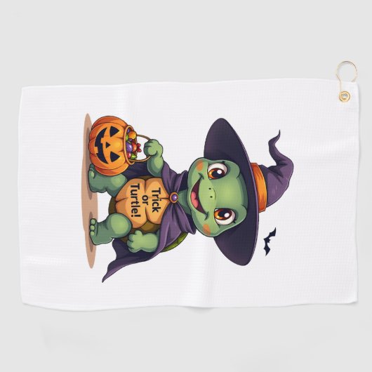 Trick-or-Turtle Golfhandtuch (Horizontal)