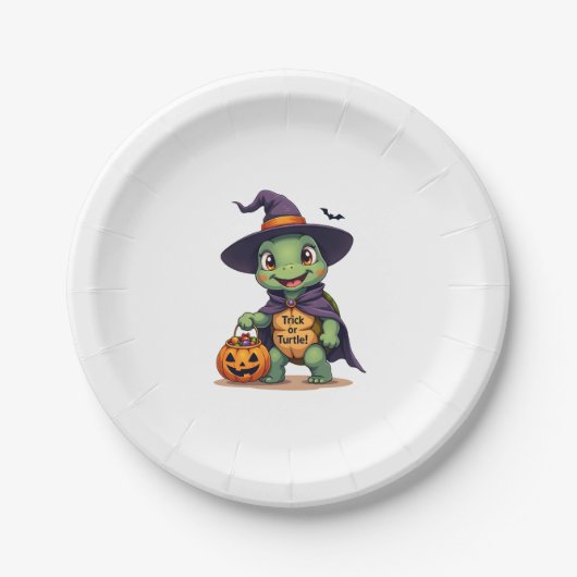 Trick-or-Turtle Pappteller (Vorderseite)
