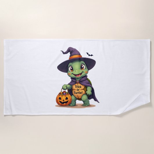 Trick-or-Turtle Strandtuch (Vorderseite)
