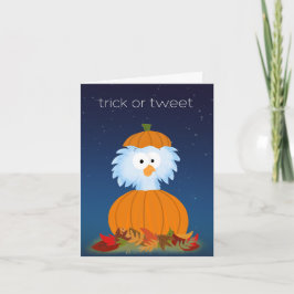 Trick or "Tweet" Halloween-Vogelkarte Karte