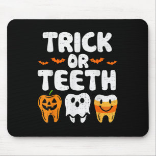 Trick or zange Halloween Funny Dental Dentist Men Mousepad