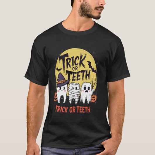 Trick or zeth Halloween Kostüme Zahnassistent T-Shirt (Vorderseite)